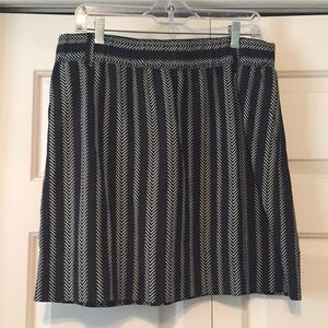 Loft Black and White Skirt
